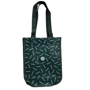 Lululemon shopping tote bag green white Small